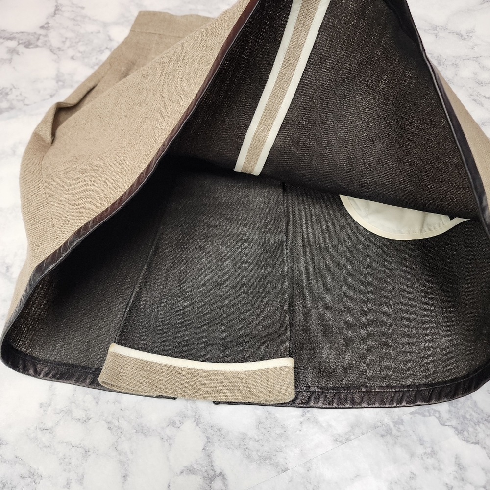 Celine Linen Leather Trim Skirt - Picture 12 of 14